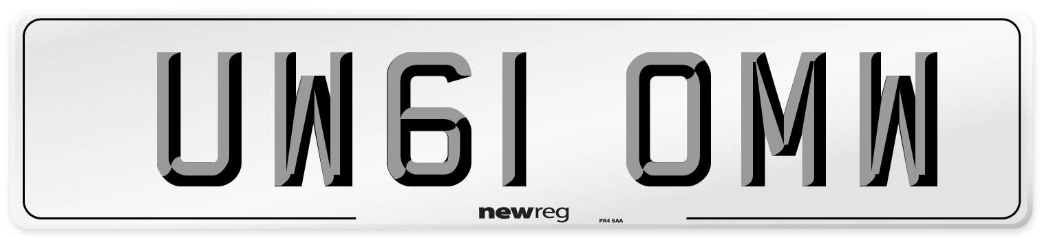 UW61 OMW Number Plate from New Reg